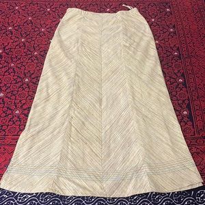 Akriti (Indian brand) maxi skirt in linen with silk thread detailing